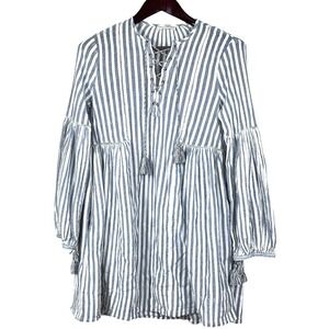 Ulla Johnson Helena Marine Stripe Mini Dress Size 4 Cotton Boho Cottage Nautical